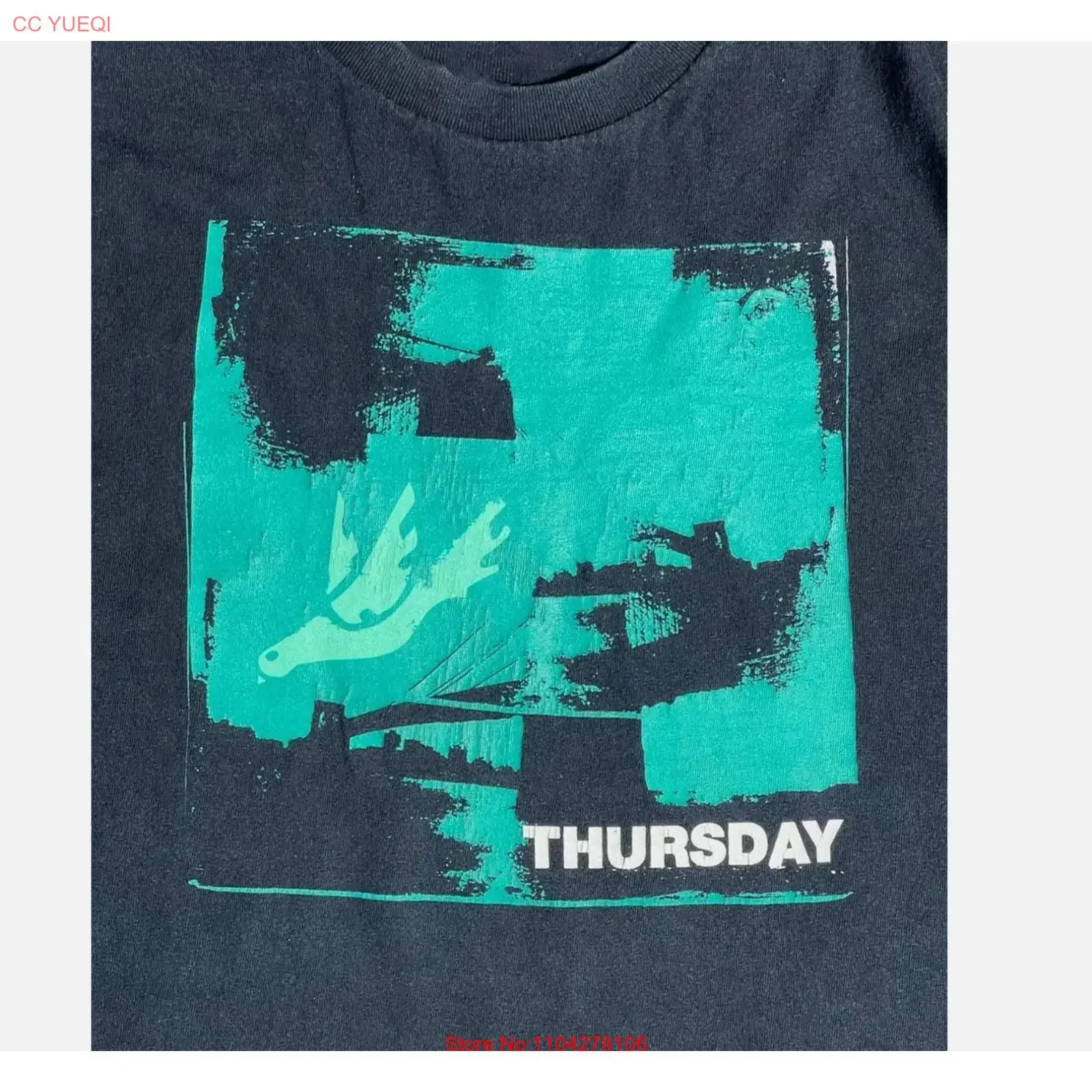 Thursday Band Black T Shirt Cotton Full Size S 5XL vintage Washed streetwear Breathable graphic Versatile Top For Everyday Wear