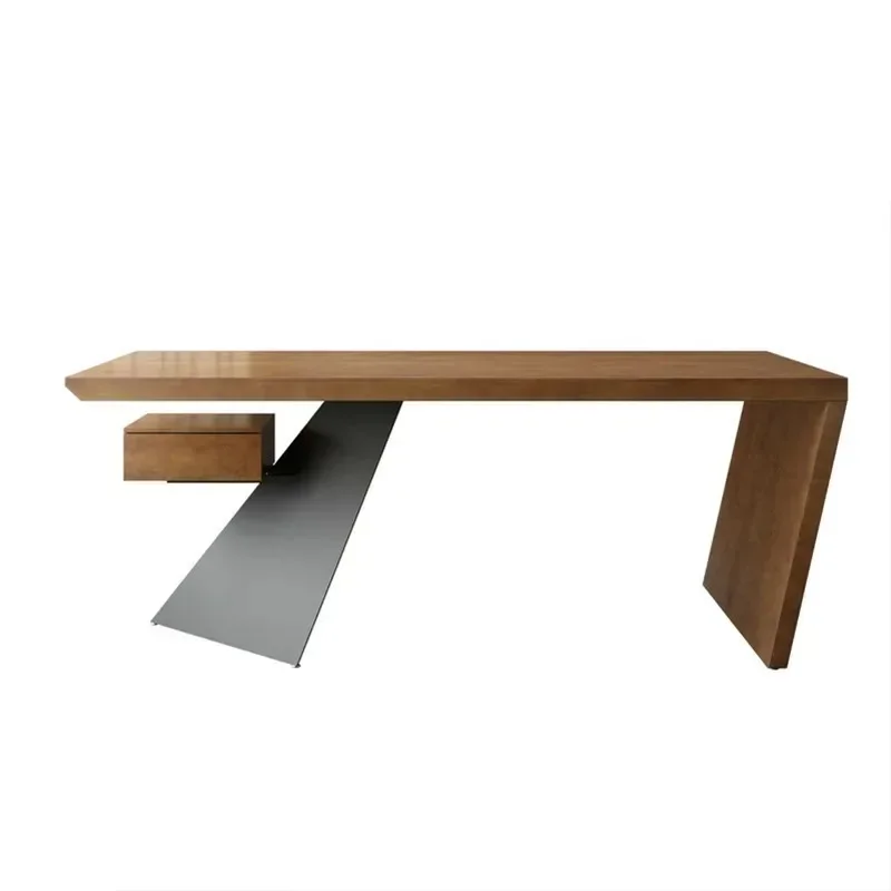 Solid wood desk rectangular home desk study shape desk