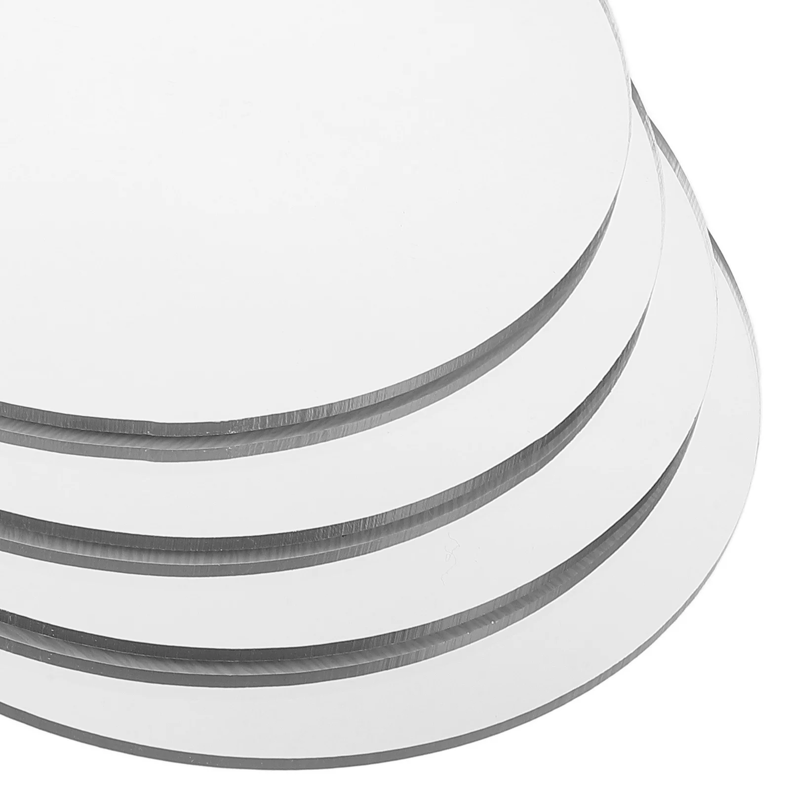 4 قطع من عدسات مرآة الأكريليك المستديرة الشفافة، أوراق بديلة لمرآة المكياج، مرايا صغيرة، إكسسوارات سفر يدوية الصنع #5