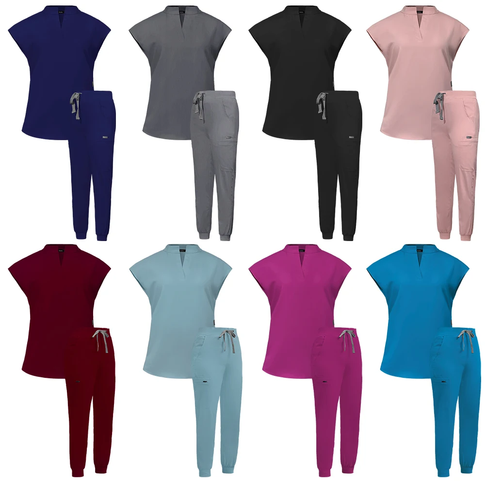 Uniformes médicos para mujer, trajes de Jogger de Hospital, accesorios de enfermera, bata quirúrgica, clínica Dental, salón de belleza, conjunto de ropa de trabajo