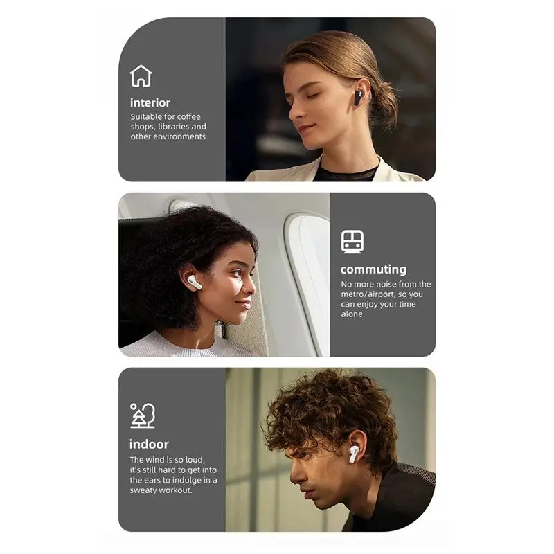 ABGI Multi-function Wireless Headphones with Smart Touch Screen, ENC Noise Cancelling, TF Card Slot, Sports Earbuds for Workout