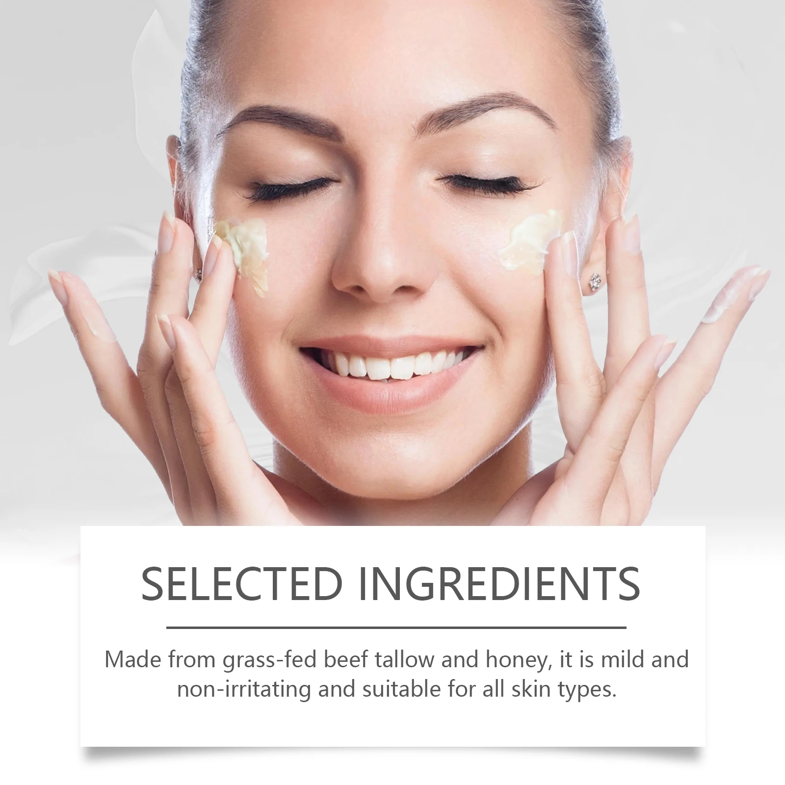 West Month Tallow Honey Moisturizer, feuchtigkeitsspendende, feuchtigkeitsspendende, feuchtigkeitsspendende, hautweichende, beruhigende, trockene Feuchtigkeitscreme