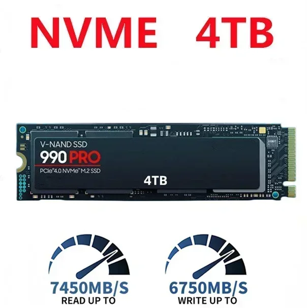 990 PRO M.2 NVMe SSD 2TB 4TB PCIe Gen4 High Performance Internal Solid State Drive M.2 2280 For PS5 Desktop Laptop PC image 3