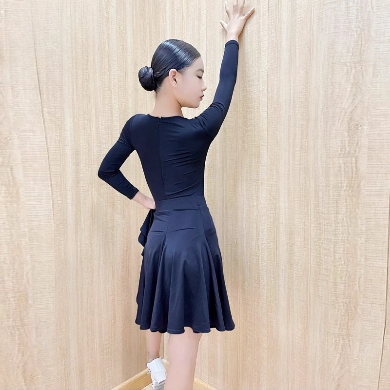 Dance latino per bambiniperformancecha-cha dance uniformi da competizione standard nazionali uniformi professionali per la pratica latina delle ragazze