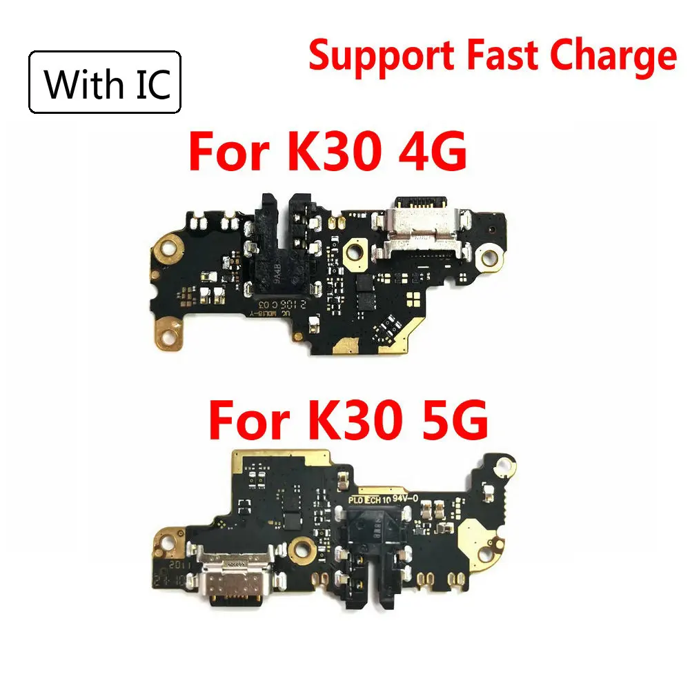 Charging Port Dock Board with Main Board Motherboard Flex Cable For Xiaomi Redmi K30 4G 5G Poco X2 With IC Fast Charge