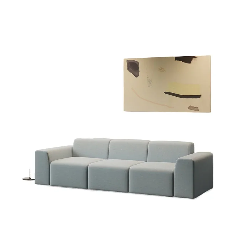 

Nordic simple fabric double multi-person modular sofa small apartment