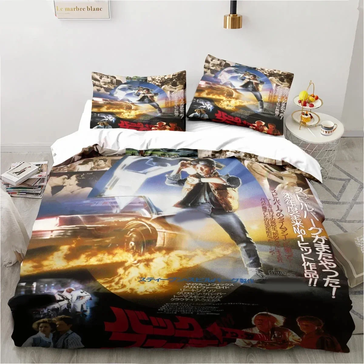 Exquisite Movie Back To The Future Canary Bedding Set,Duvet Cover Bed Set Quilt Cover Pillowcase,King Queen Twin Size Boys Girls