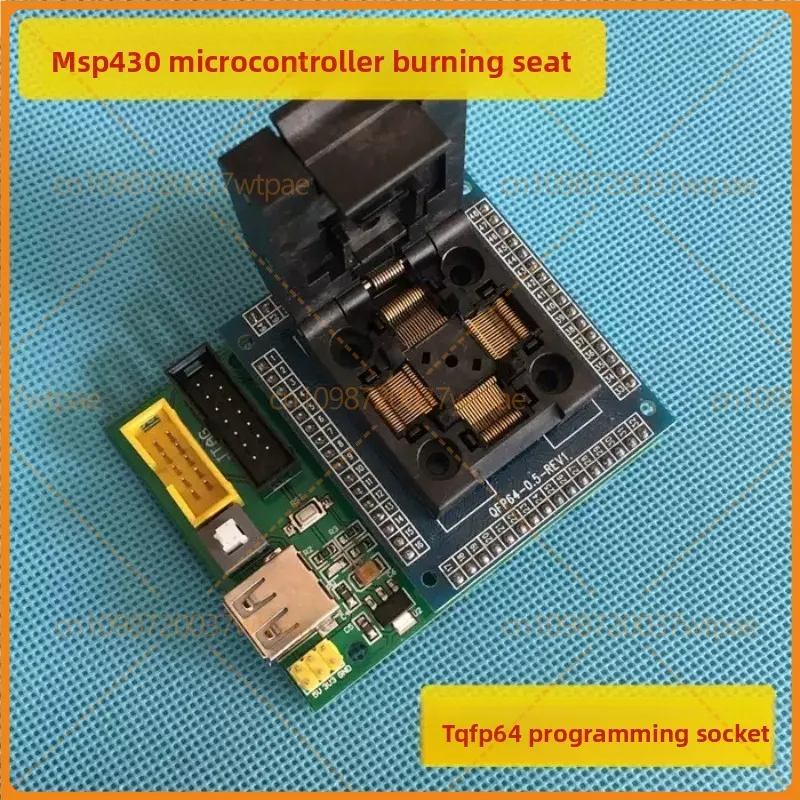 For FET430UIF Emulator Programmer for MSP430 MCU, TQFP64 Burning Adapter Socket
