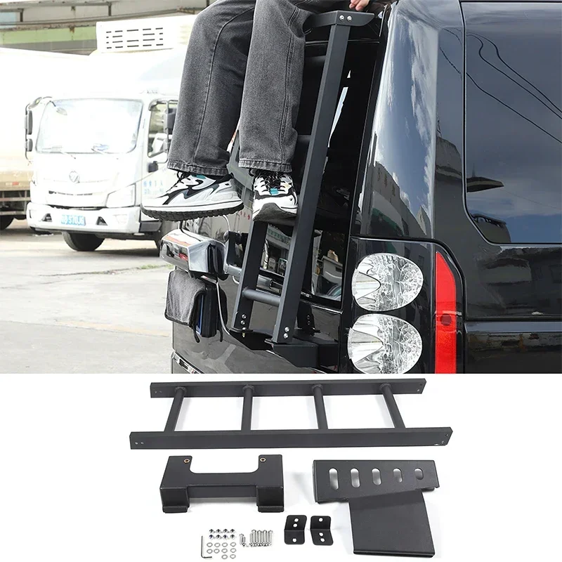 Aluminum  Black For 2004-2016 Land Rover Discovery 3 LR3 Discovery 4 LR4 Car Rear Tail Door Ladder Climbing Exterior Accessories