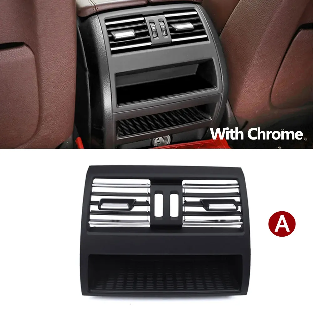 LHD RHD Auto Vorne Hinten Klimaanlage Verchromt AC Vent Grille Outlet Abdeckung Panel Für BMW 5er F10 F11 F18 520i 523i 525i