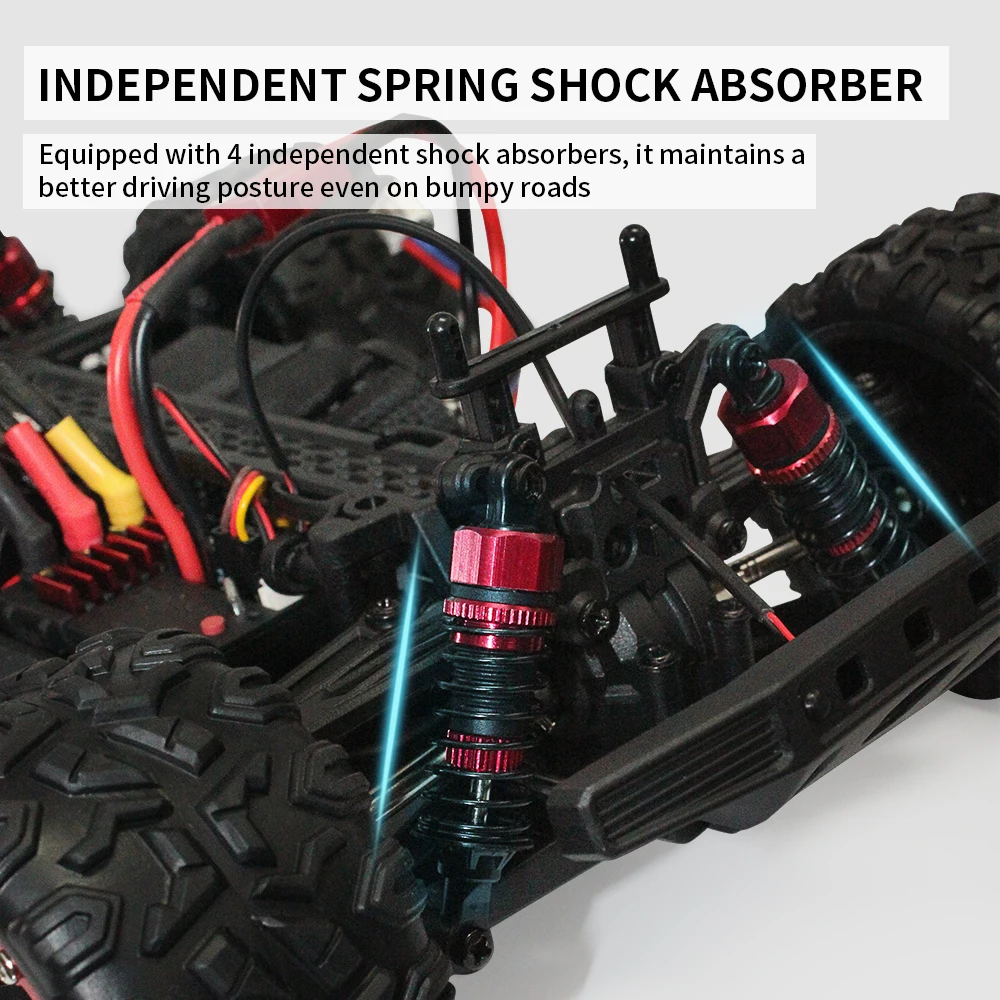 1:18 4WD RC off-road speelgoedtruck - hoge snelheid (60 km/u borstelloos) en standaard (40 km/u geborsteld) - klimauto met afstandsbediening