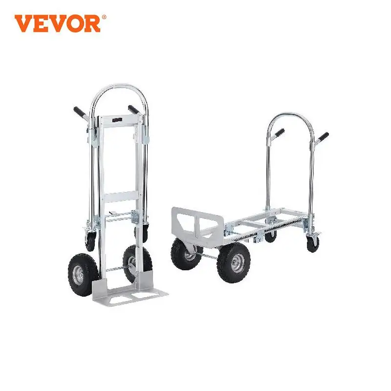 VEVOR-Camión de mano plegable de aluminio, carrito resistente para transporte, almacén, supermercado y jardín, 300/400/800/1000 libras