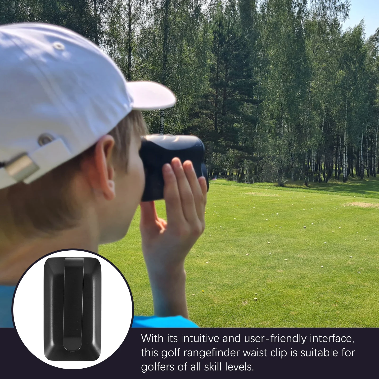 Clip para telémetro de Golf, soporte de Metal, abrazadera de cintura para telémetro, resistente al agua, duradero, accesorio para deportes al aire libre