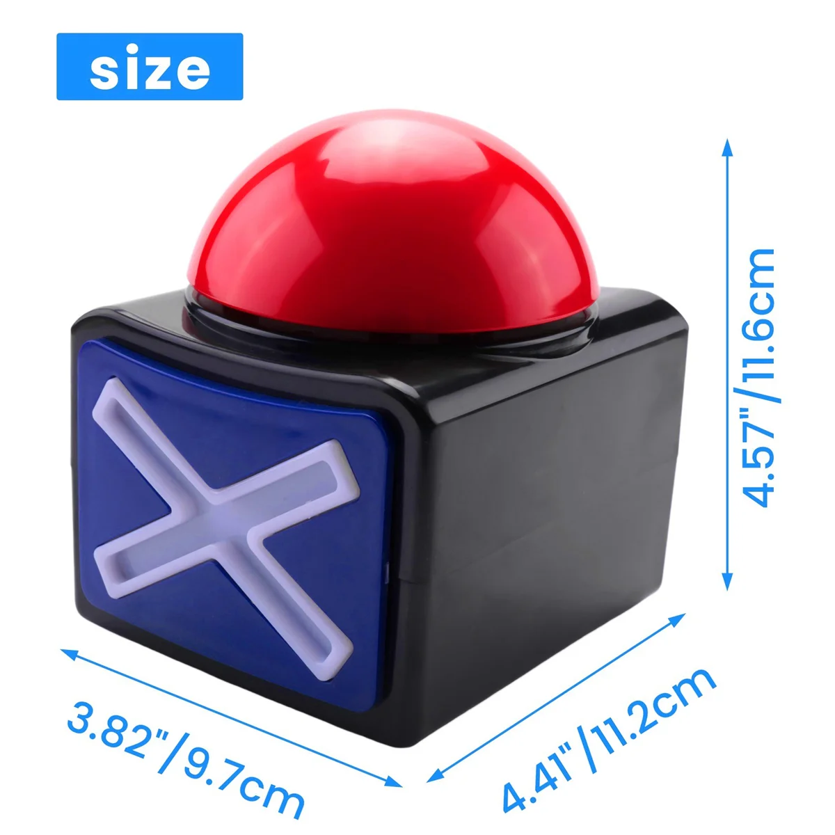 

ABXY 2PCS Game Answer Buzzer , Game Buzzer Alarm Sound Play Button with Light Trivia Quiz Got Talent Buzzer Game Toys
