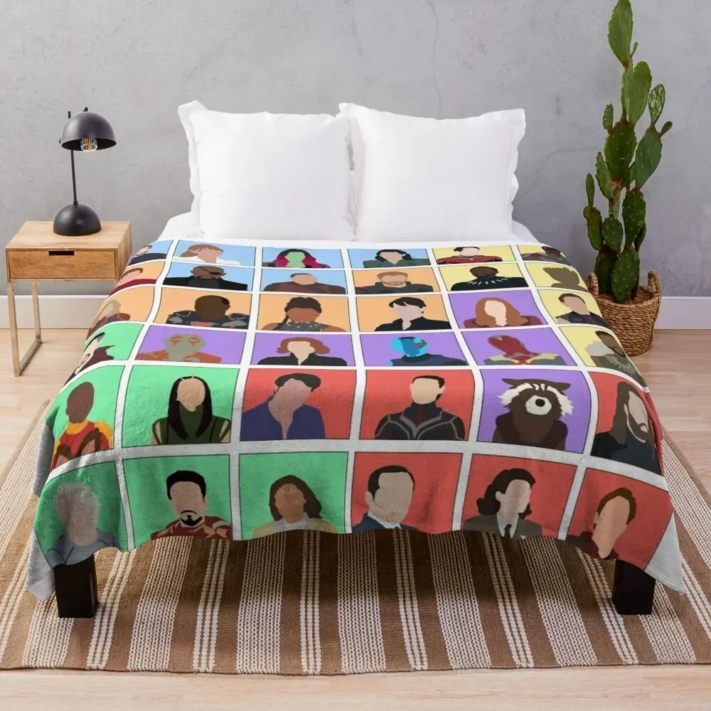 

Big Universe Characters Throw Blanket Durable Warm Blanket for Daily Home Use
