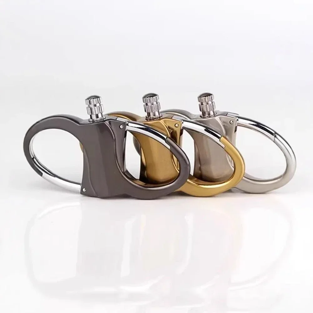 Multi-function Portable Match Lighter,Metal Mountaineering Keychain Ring Lighter,  Waterproof Outdoor Men's Waist Buckle