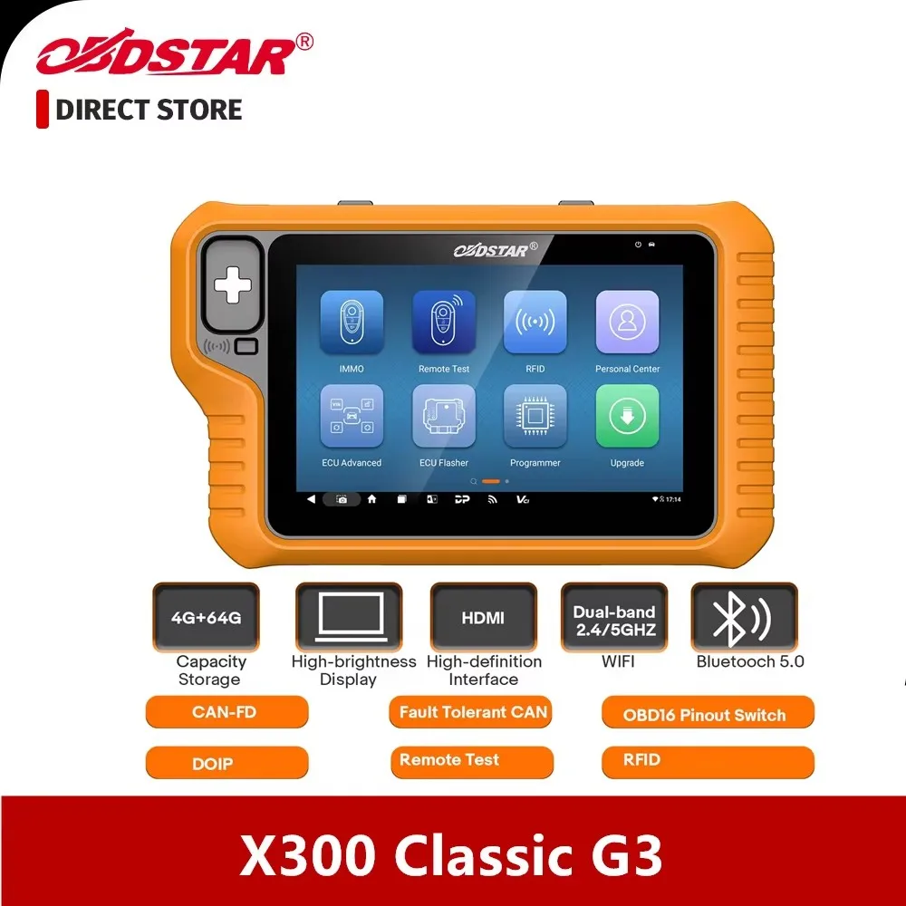 OBDSTAR X300 Classic G3/ Key Master G3 A1+A2 Key Programmer for Car/ HD/ E-Car/ Motorcycles/ Jet Ski Free Key SIM & Motorcycle