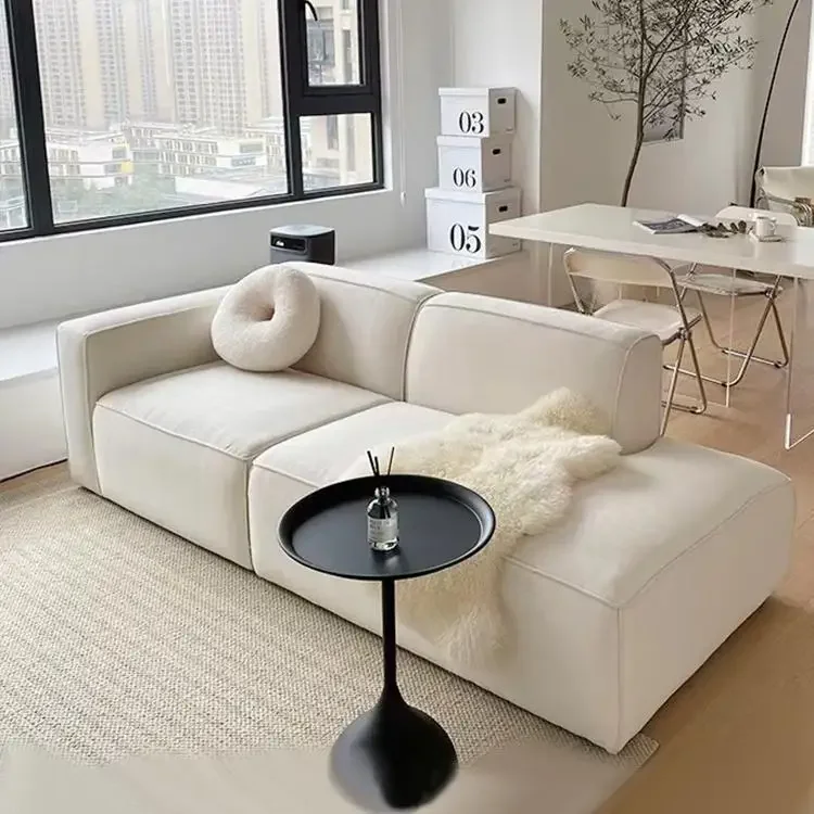 

--Современный минималистичный диван, блок тофу, диван из хлопка и льна, итальянский минималистичный большой и маленький диван для гостиной