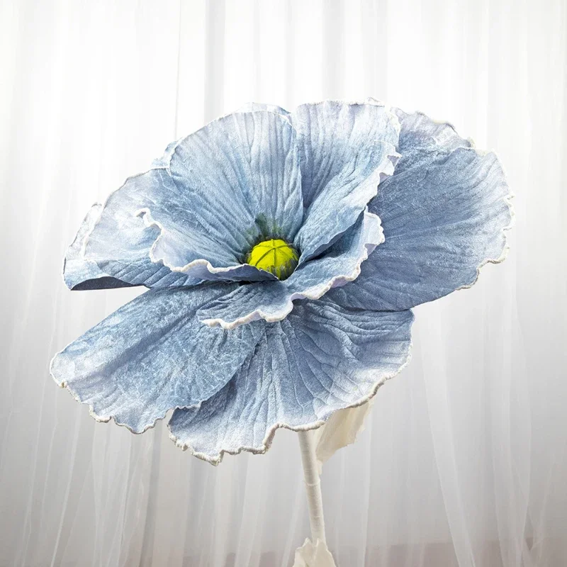 

DIA 80CM Artificial Velvet Cloth Poppy Flower Head Wedding Decoration Stage Background Peony Artificial Flower