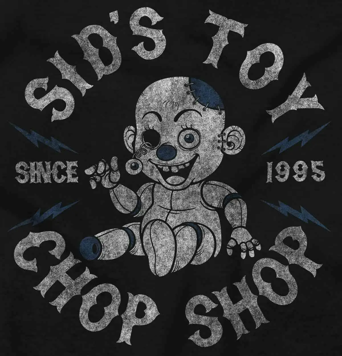 Sid's Chop Shop Toy Since 1995 Scary Graphic T Shirt Men or Women