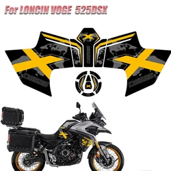 Motorcycle Sticker Gas Fuel Tank Side Decal Protector Traction Pad Cover Decoration Sets For LONCIN VOGE DS525X 525DSX 2023 2024