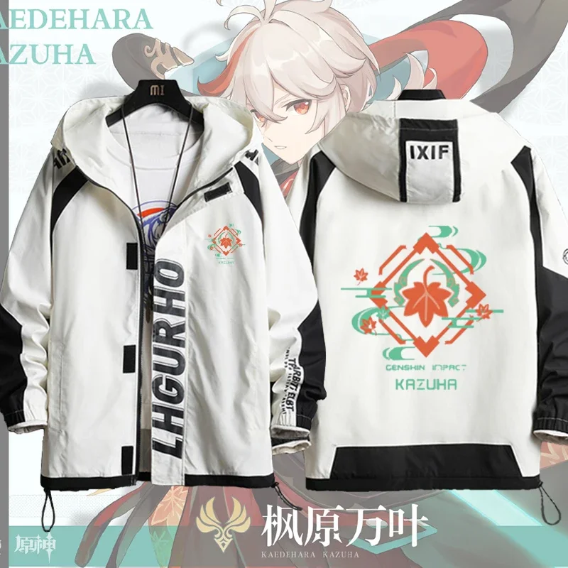 

Genshin Impact Kaedehara Kazuha Cosplay Costume Unisex Hoodie Sweatshirt Streetwear Fashion Zipper Hooded Jacket Top