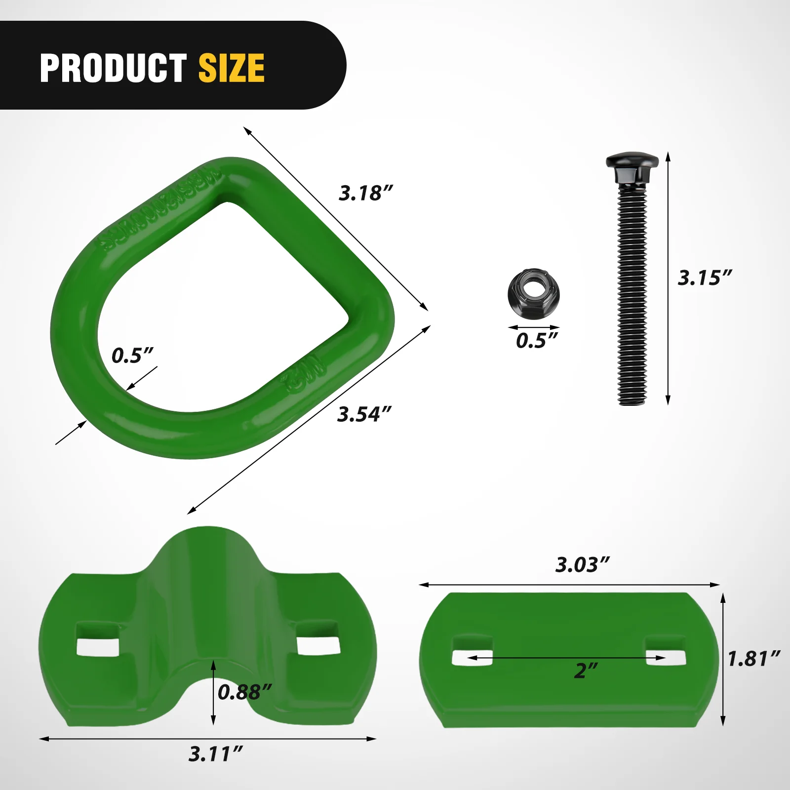 Nilight 4 PCS D Ring Tie Down Anchor 1/2