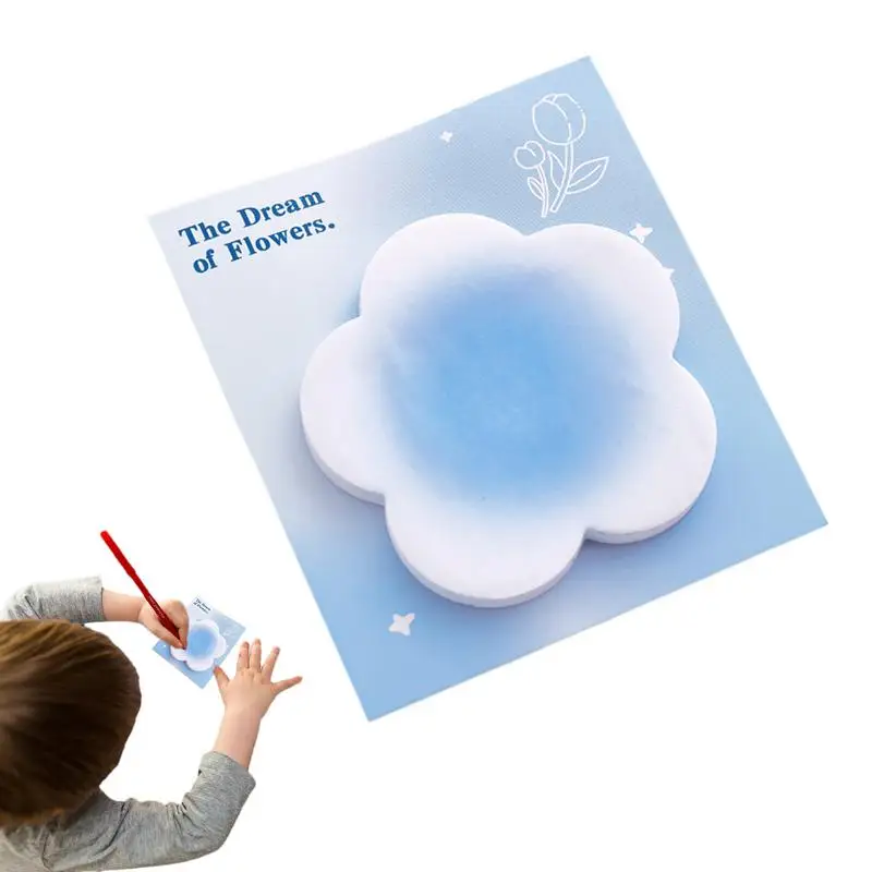 リマインダー用の丸型粘着付箋、特殊な形のグラデーションノート、花と蝶が大好き、メモを取る、1個