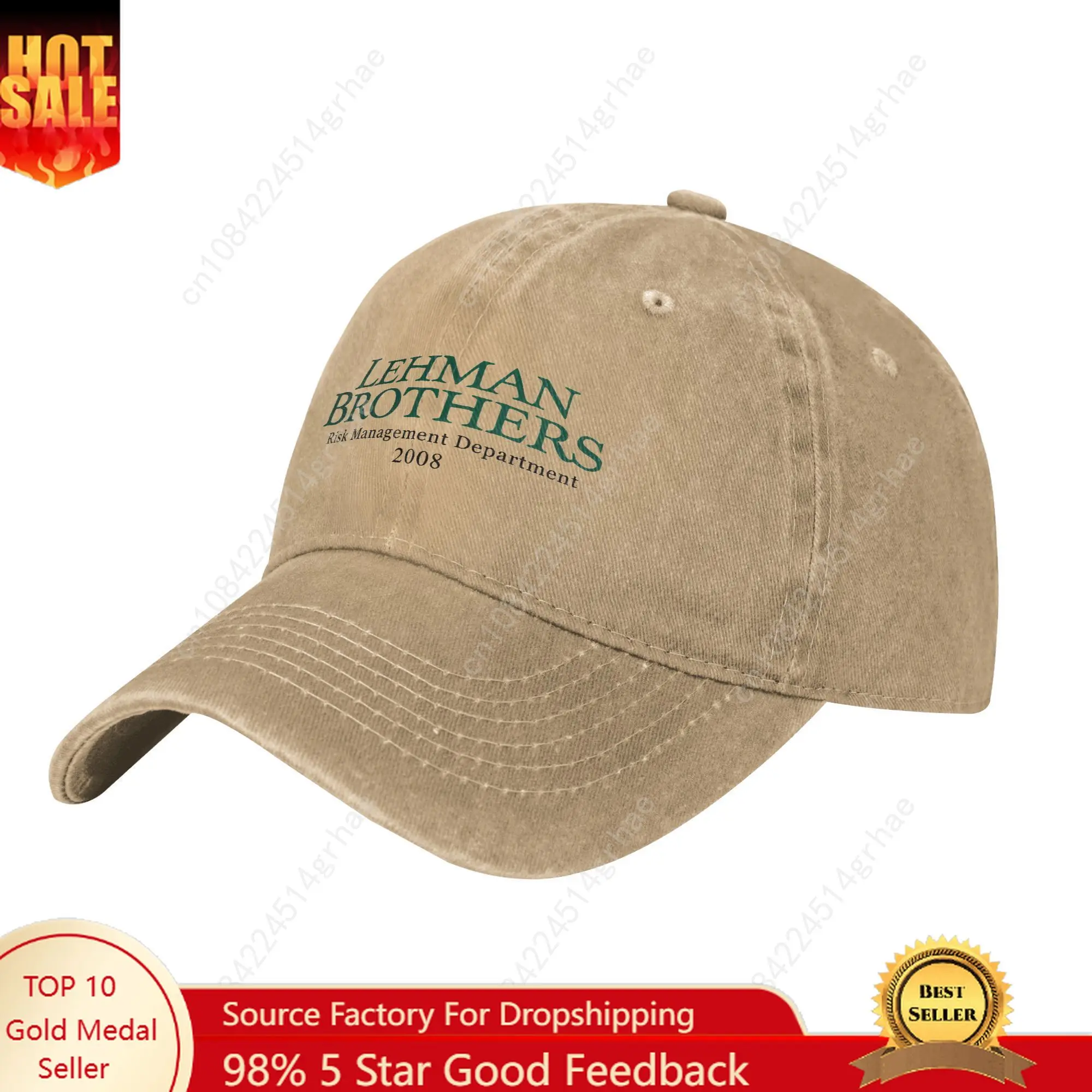 

Washed Baseball Cap Lehman Brothers Summer Trucker Hat For Women Men y2k Retro Hiking Fishing Sun Baseball Caps