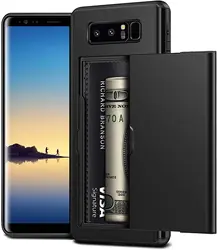 Funda a prueba de golpes para Samsung Galaxy Note 8 N950F N950 soporte para tarjetas de crédito funda con ranura para identificación para Samsung Galaxy Note8 fundas traseras para teléfono