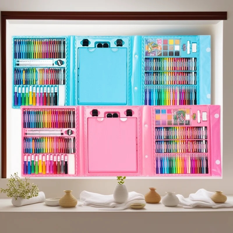 juego-de-208-pinceles-crayones-de-colores-boligrafos-de-acuarela-papeleria-juego-de-pintura-regalos-del-dia-del-nino-del-1-de-junio