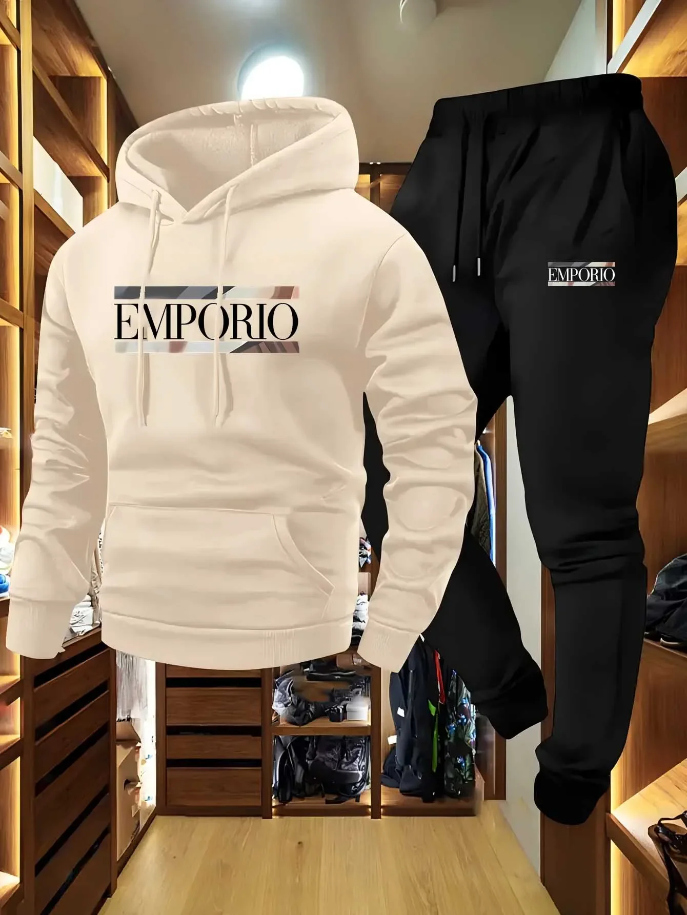 

Мужская толстовка с капюшоном 2026, мужская одежда, спортивная рубашка с принтом, мужской костюм, комплект спортивной куртки и брюк, новый мужской капюшон