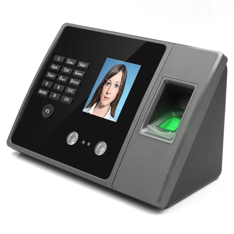 Clock in and Out Machine for Employees, Work Attendance Machine with Face Recognition, Fingerprint Scan, Password