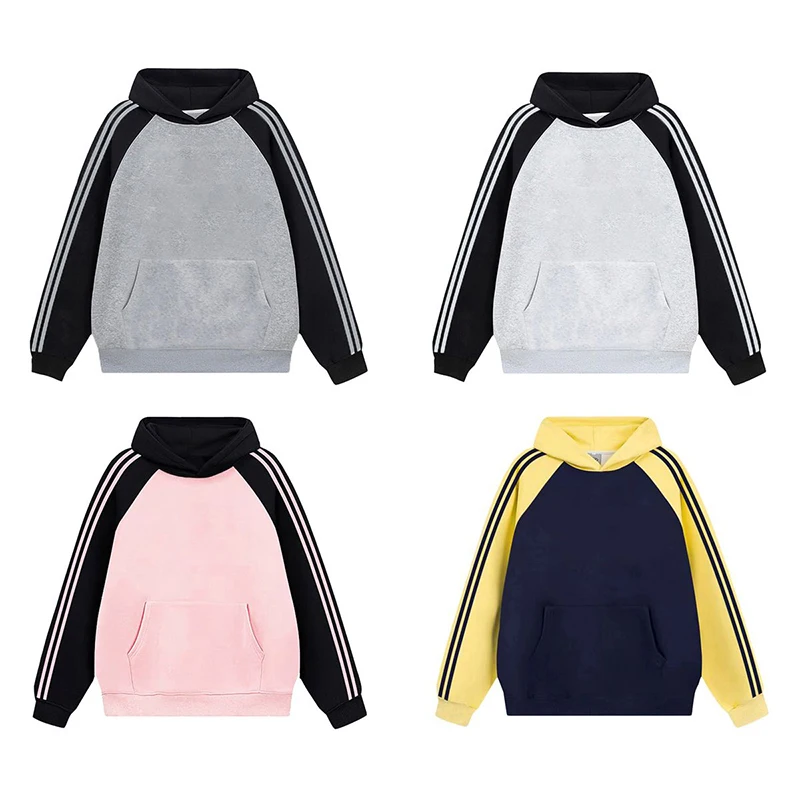 Outono feminino marca de luxo design hoodies topos senhora retalhos listrado pullovers moda feminina manga longa moletom
