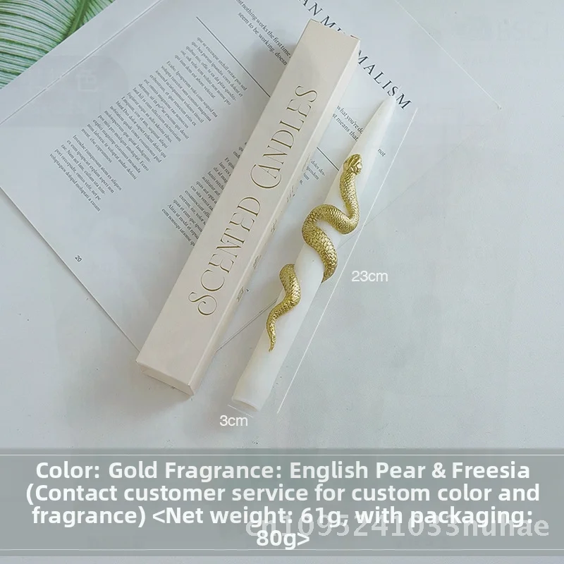 

Halloween Snake-Shaped Aromatherapy Candle Handcrafted Soy Mixed Wax Decorative Ornaments Fragrant Souvenirs for Atmosphere