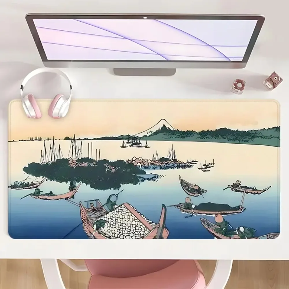 Soft Mountain Lake Yacht -Golden Sunset Design desk accessories tapis de souris alfombrillas para escritorio alfombrillas gaming