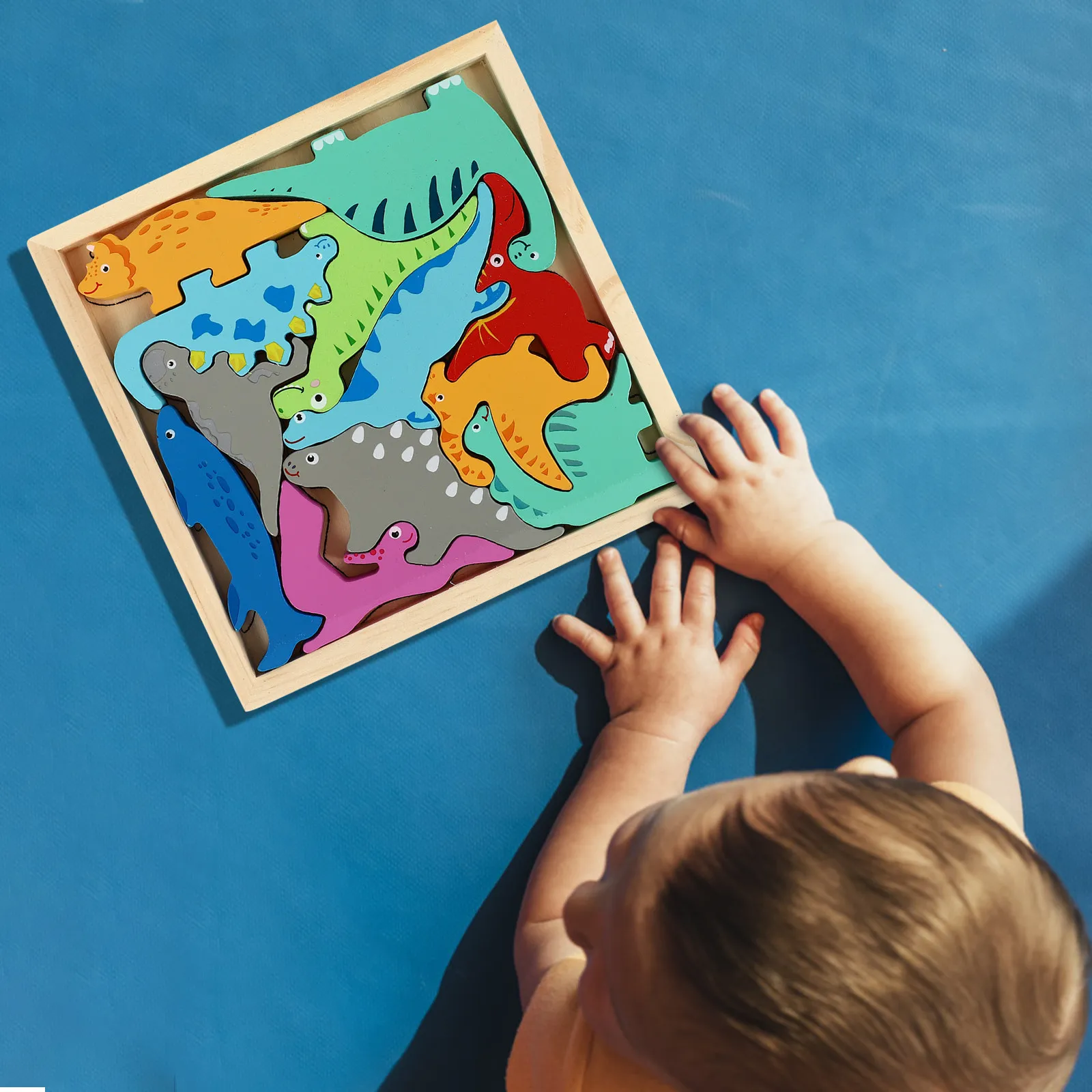 

Dinosaur Puzzle Natural Solid Wood Smooth Kids Learning Interactive Kids Puzzle Wooden Puzzles For Toddlers 1-3