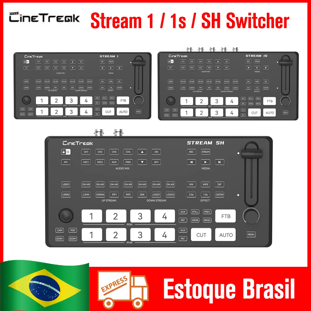 (DO البرازيل) ما قبل البيع Cinetreak Stream 1 1S SH Video Mixer Switcher Multi Video Switch Controller Switchboard للبث المباشر