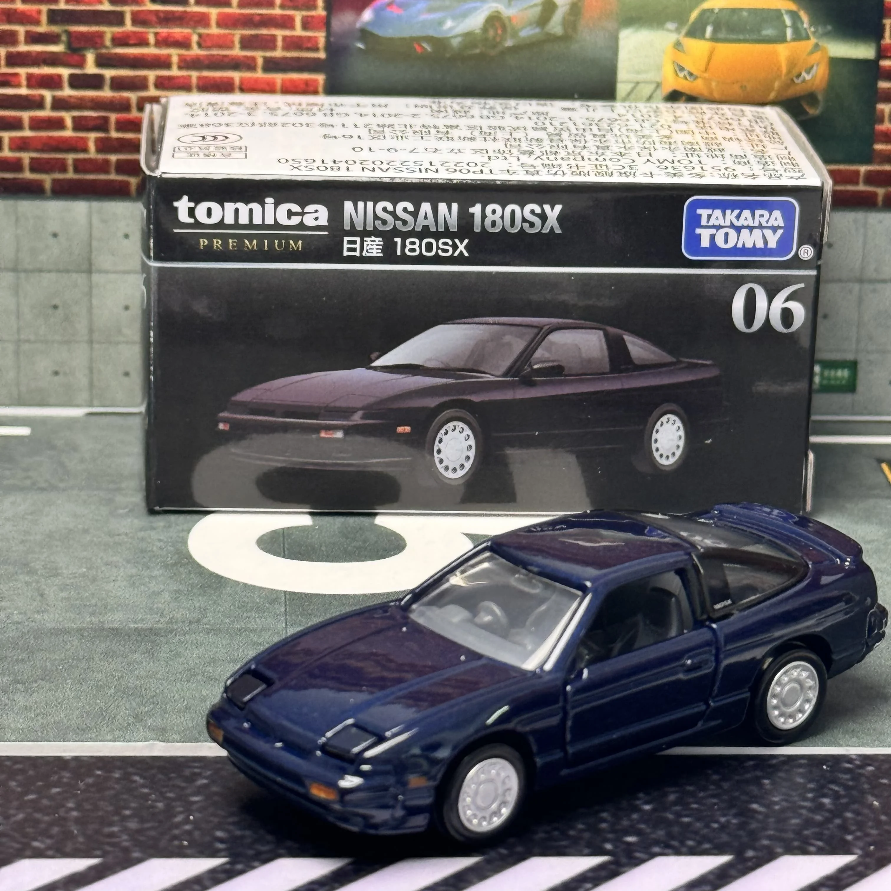 TAKARA TOMY TOMICA Premium 06 Nissan 180SXรถโลหะผสมมอเตอร์Diecastโลหะรุ่นเด็กXmasของขวัญของเล่นสําหรับชาย