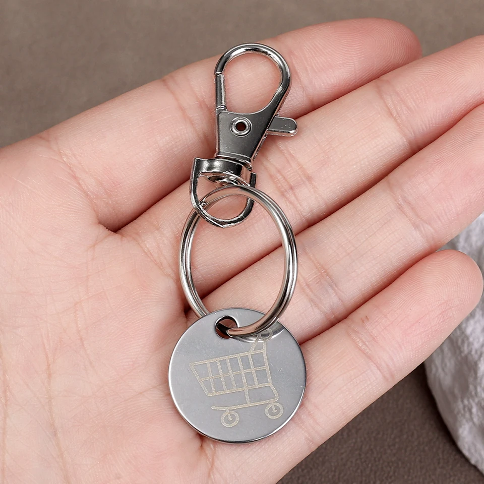 4 Einkaufswagenlöser Mit Karabiner & Schlüsselanhänger – Silber – Metall – Universell Passend – Praktisches Geschenk Für Den Alltag 4 Einkaufswagenlöser Mit Karabiner & Schlüsselanhänger – Silber – Metall – Universell Passend – Praktisches Geschenk Für Den Alltag