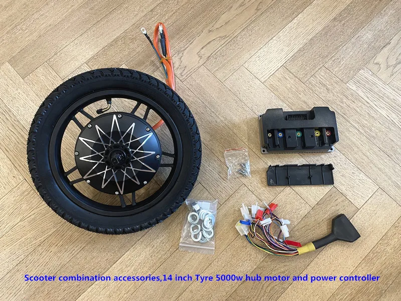 

Scooter combination accessories,14 inch Tyre 5000w hub motor and power controller phub-14yfc