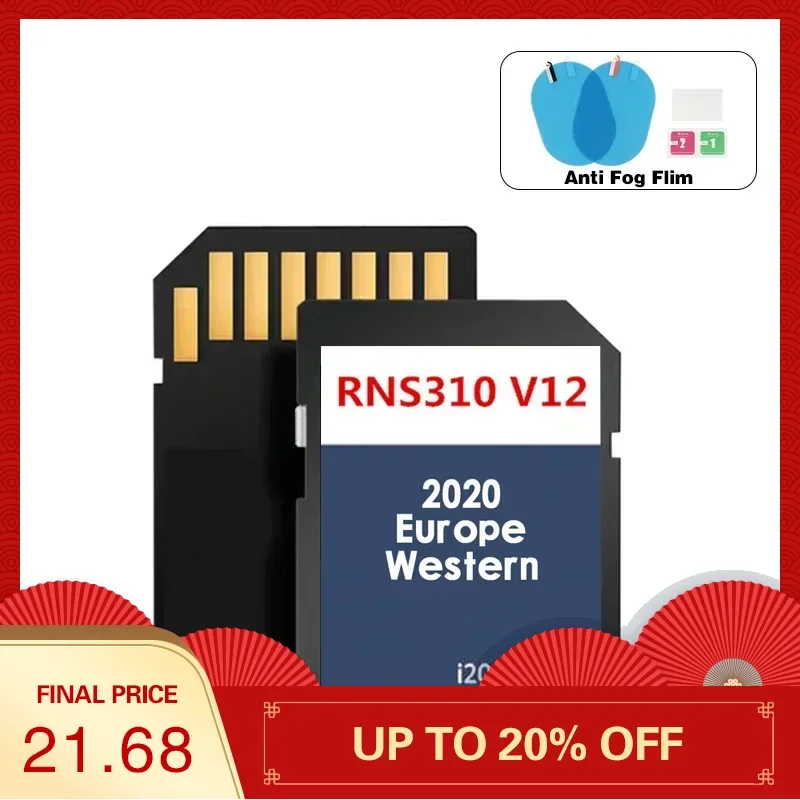 RNS 310 V12 West Europe FX NAVI SD Card Version 2020 8GB Navigation Maps Update