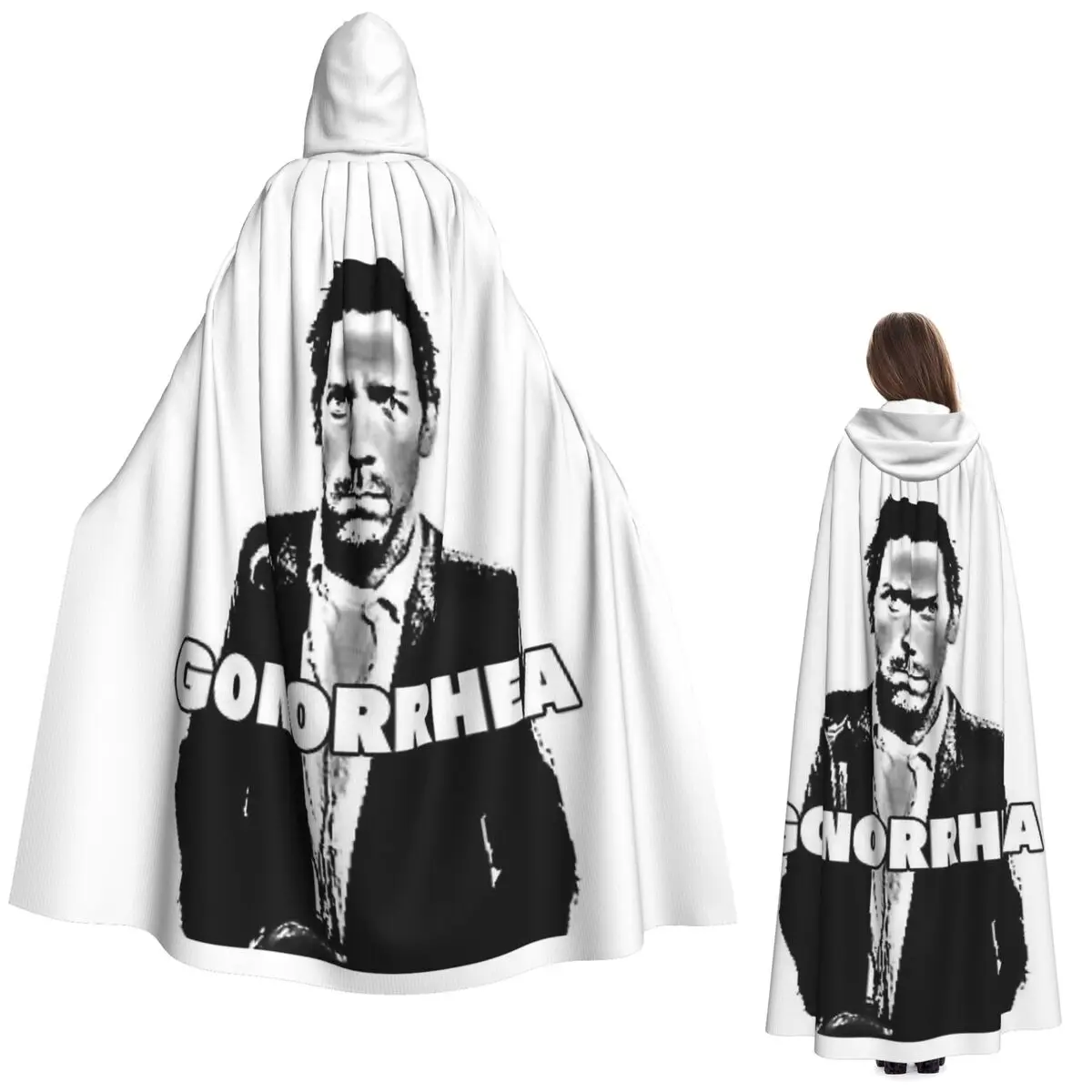 

Длинный плащ с капюшоном House MD, средневековый костюм ведьмы, накидка для косплея, накидка на Хэллоуин, вечеринка для взрослых, унисекс