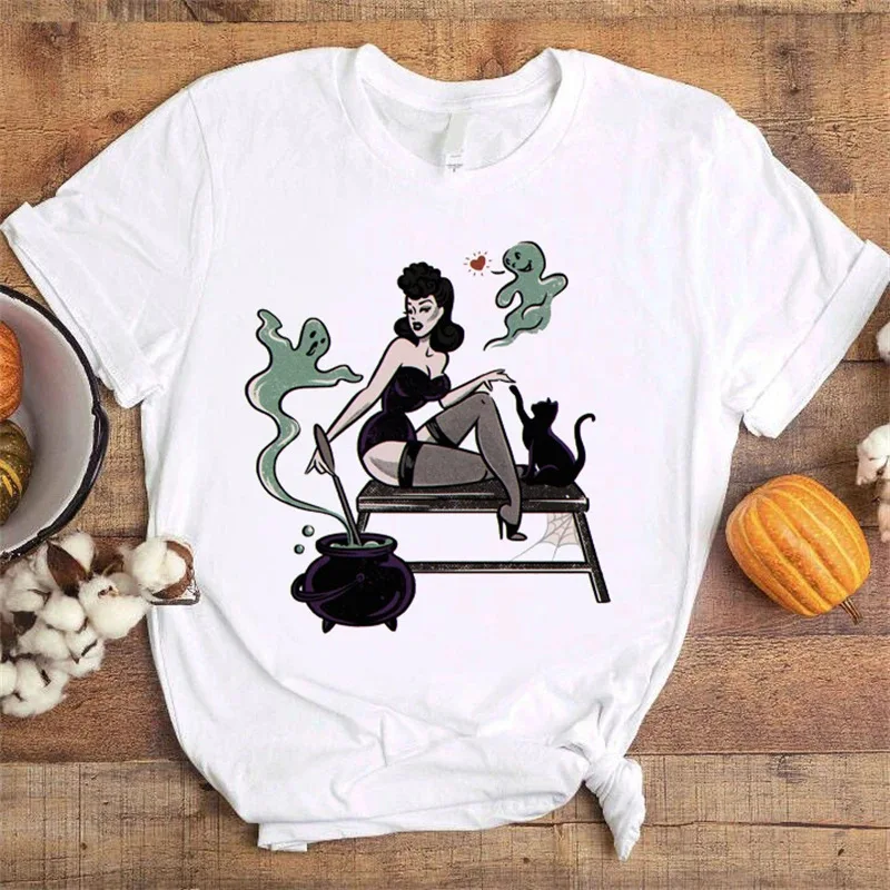 

Fashion Kawaii Ladies Cartoon Printed Round Neck Modal Short Sleeve Shirt 90s Trend Casual Women Clothing Summer Short Sleeve