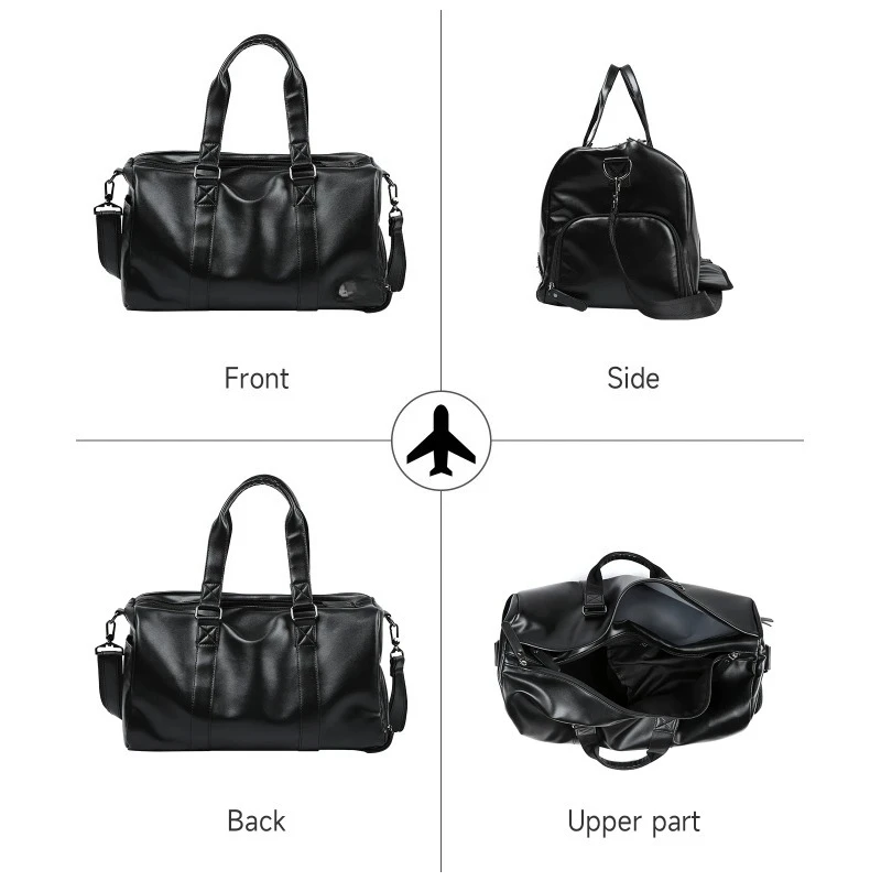 Men's Travel Portable Waterproof Sports Bag Cylinder Training Fitness Bag Large Capacity Luggage Shoulder view 5