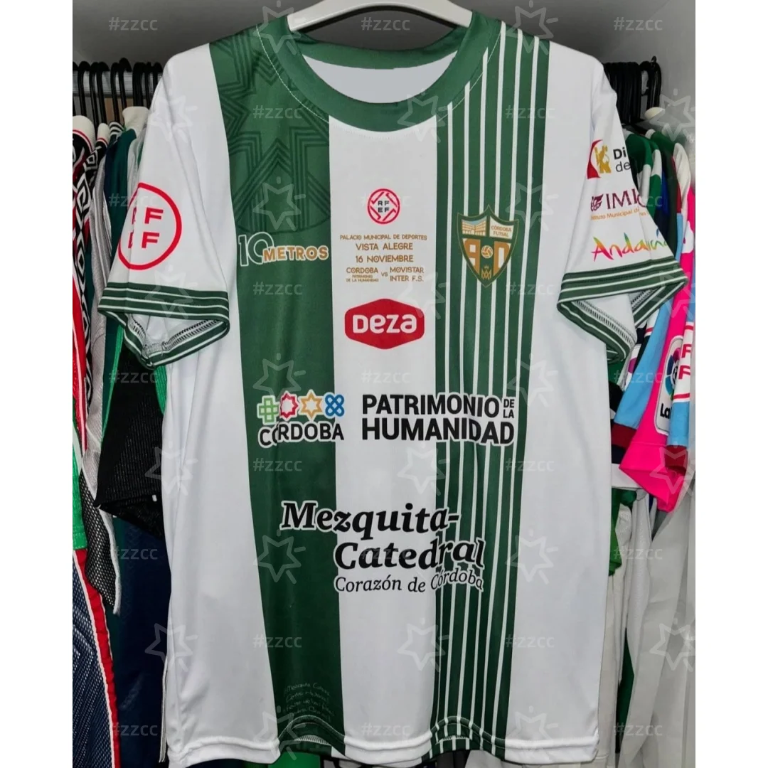 

Футбольная футболка для футзала Primera División de Futsal Córdoba 25-26, быстросохнущая, мужская, детская, женская, в стиле Y2K