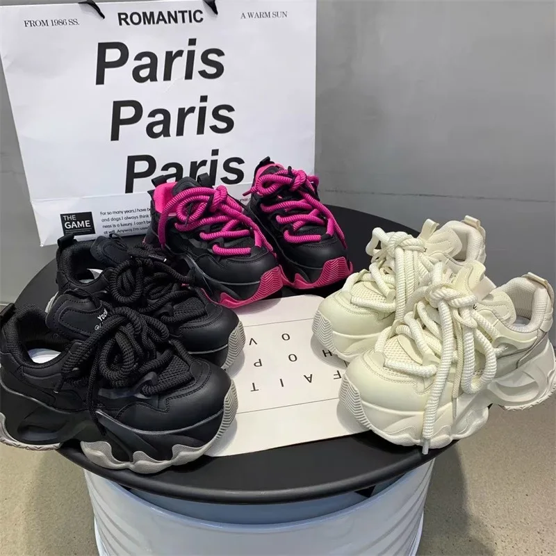 

Осень 2023, новая мотоциклетная обувь для папы на платформе, модные стильные уличные кроссовки с лифтом, модные повседневные массивные кроссовки, обувь