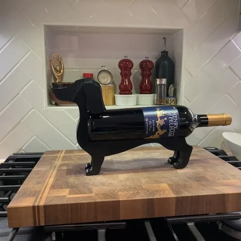 Personalized Creative Decoration Sausage Dog Red Wine Bottle Holder Adds Fun To Your Home Bar