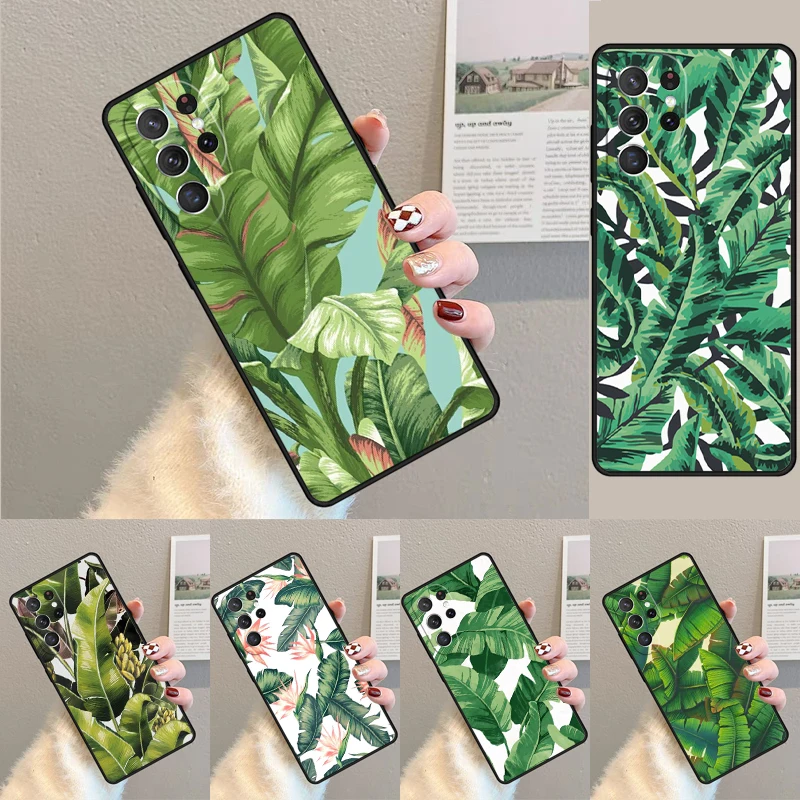 Banana Leaf Phone Case for Samsung Galaxy note 10 pro S26 Ultra S23 S24 FE S25 S21 S22 PLUS shockproof Cove
