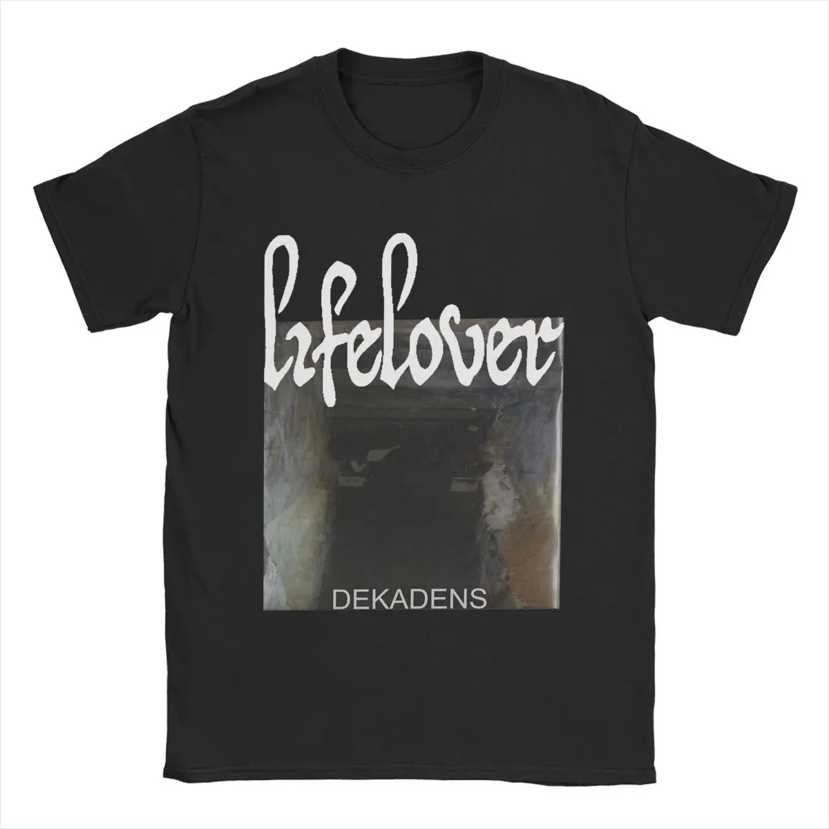 Lifelover Dekadens Black Metal T-Shirts for Men Unique 100% Cotton Tee Shirt O Neck Short Sleeve T Shirt Gift Idea Clothing